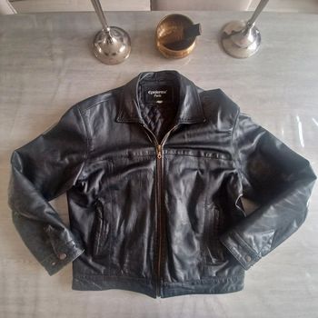 Veste en cuir noir Taille L