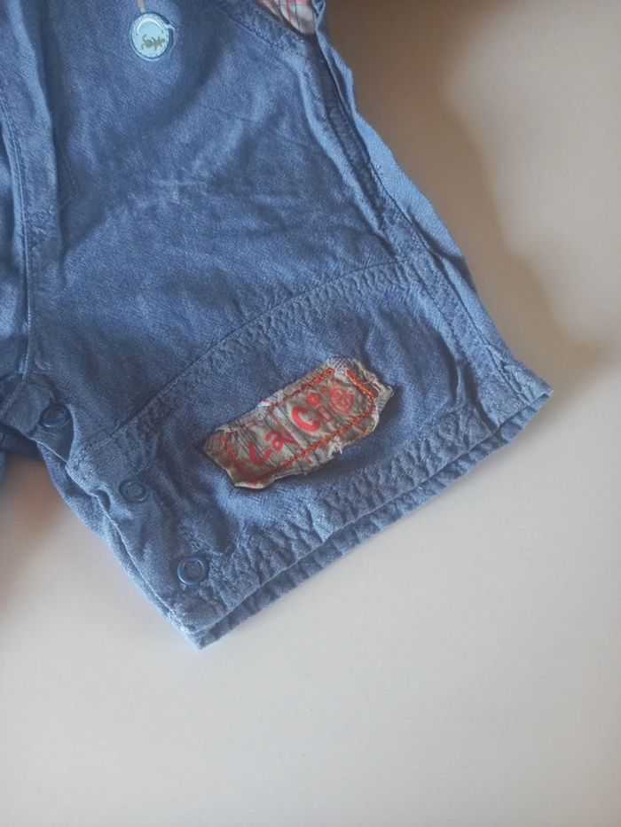 Salopette jeans + chemise assortie 24 mois - photo numéro 4