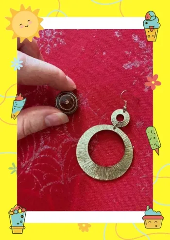 Lot boucles d'oreilles doré marron
