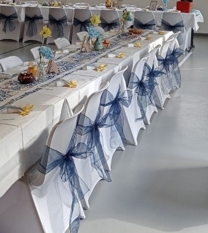 Lot de 57 noeuds de chaise bleus idéal mariage - photo numéro 2