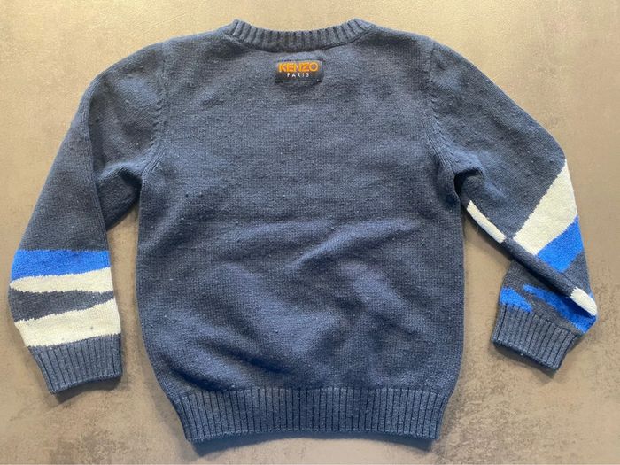 Pull tigre bleu marine Kenzo taille 6 ans - photo numéro 5