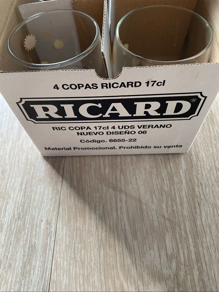4 verres Ricard 17 cl neuf dans carton emballage jamais utilisé - photo numéro 3