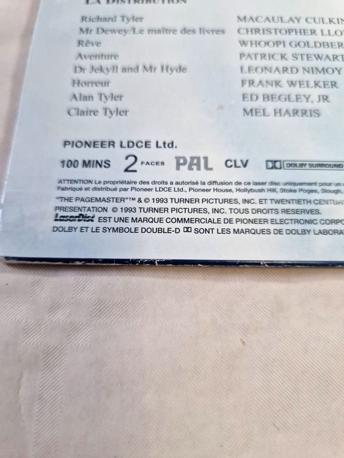 Laserdisc  , the Pagemaster - photo numéro 3