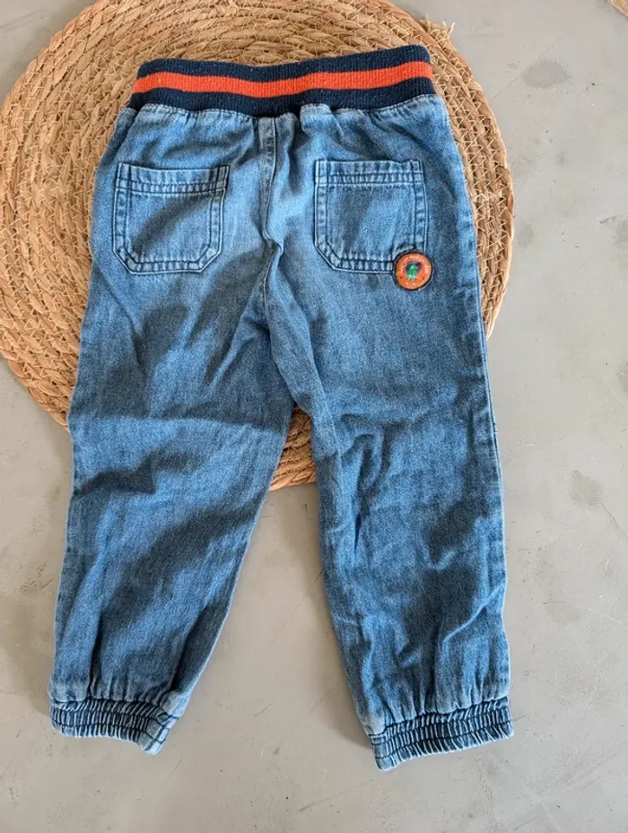 Pantalon ample jean bleu 24 mois - photo numéro 2