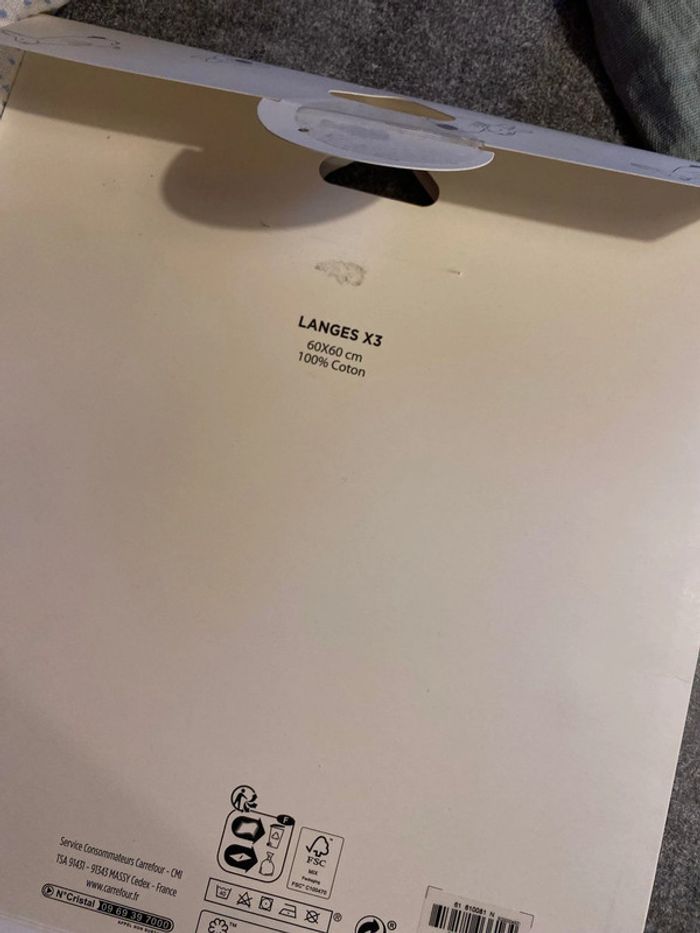 coffret de 3 langes bébé - photo numéro 7