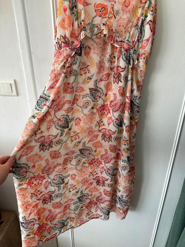 Robe longue à bretelles et motifs multicolores taille M - photo numéro 3