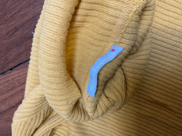 pull col roulé  blancheporte  jaune moutarde taille 38 /40 - photo numéro 2