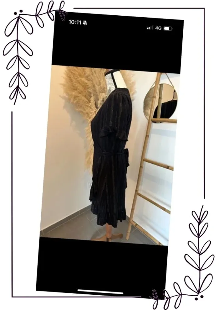 Robe d’été noire et doré - photo numéro 3