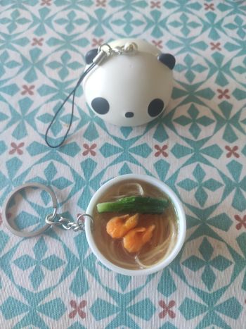 Porte clés kawaii nouilles panda