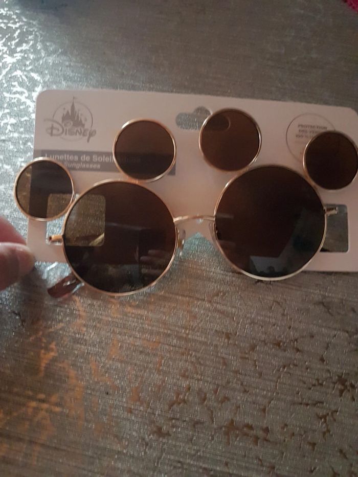 Lunette de soleil Mickey dorée et marron