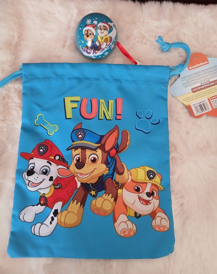 Neuf/Pat Patrouille: Sac pour goûter ou autre+ Boule métal à  garnir. - photo numéro 5