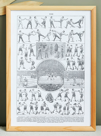 🥊Affiche sur la boxe, d'après une lithographie de 1922