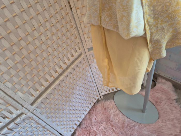 💕Jolie Robe d'été jaune à motif BZB - Bretelles fines - femme TS/ 36 💕 - photo numéro 14