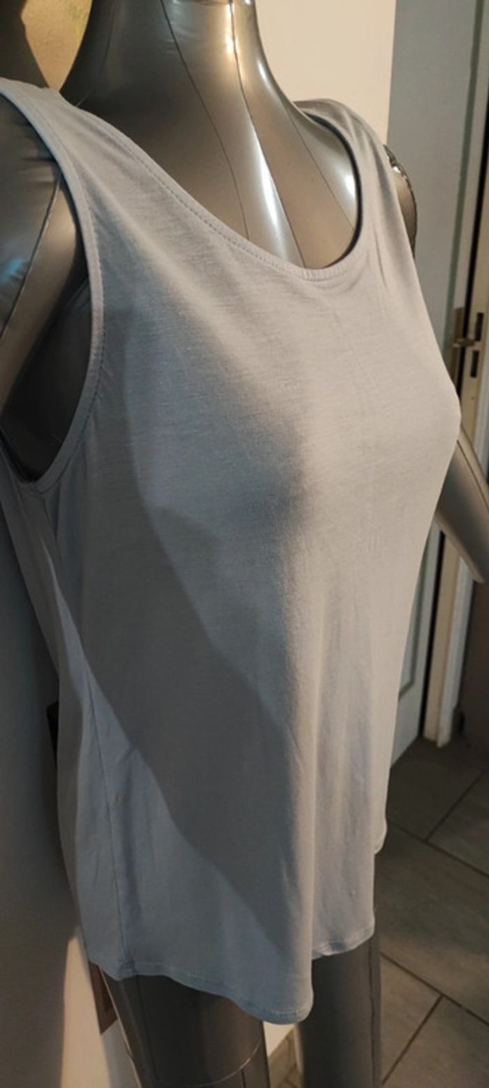 Débardeur fluide bleu gris T:L - photo numéro 2