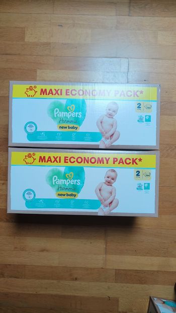 2 maxis economy packs Pampers harmonie taille 2