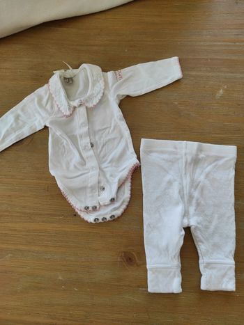 Body + legging blanc taille naissance