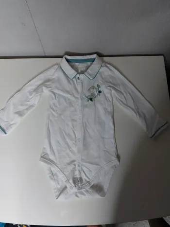 Body manches longues blanc imprimé "Mon premier major"