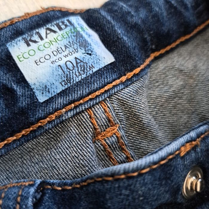 Jeans Kiabi - 10 ans taille 138-143cm - coton - bouton à pression - eco conception - photo numéro 5