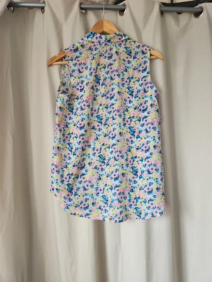🌺Chemise fleurie sans manches Jennyfer T38/M🌺 - photo numéro 4