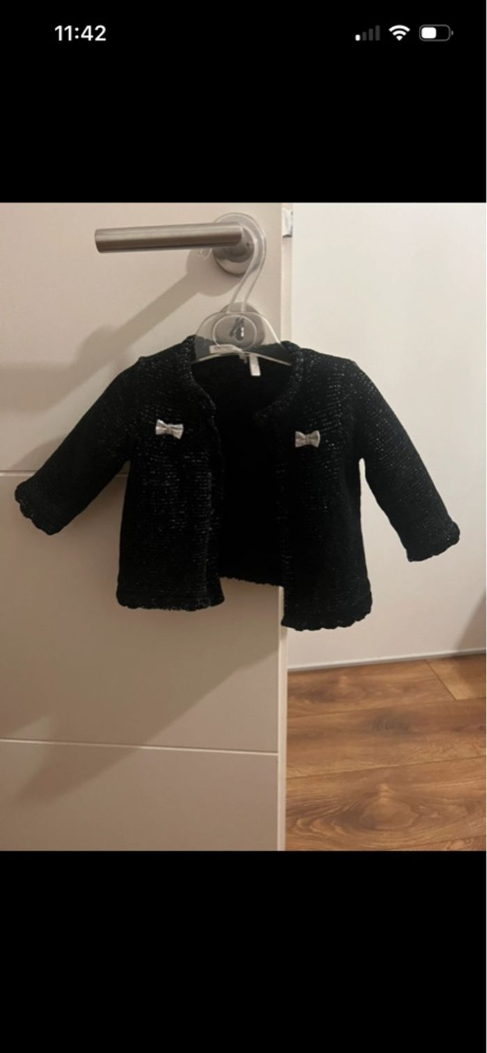 Veste noir bébé fille 3 mois