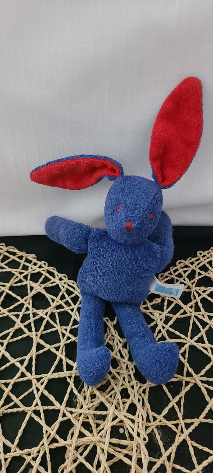 Doudou Lapin bleu Trousselier - photo numéro 3