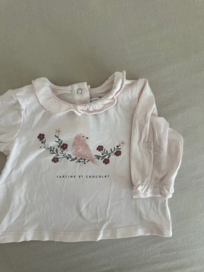 Pull rose tartine et chocolat - photo numéro 2