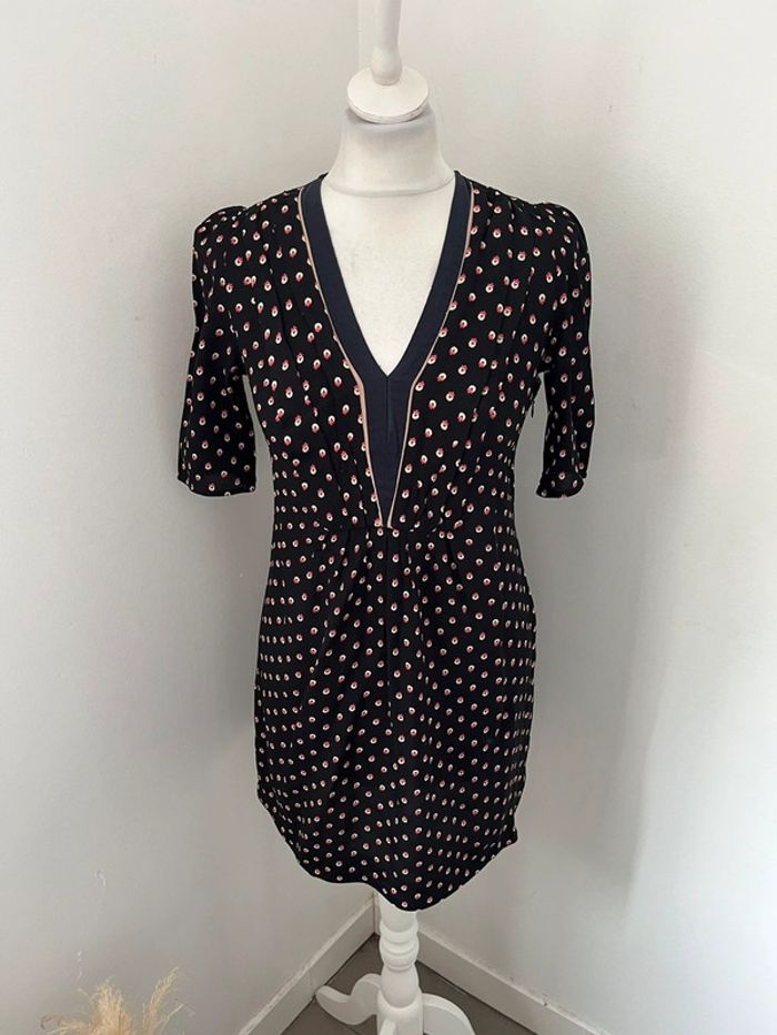 Robe noire à motifs Claudie Pierlot XS