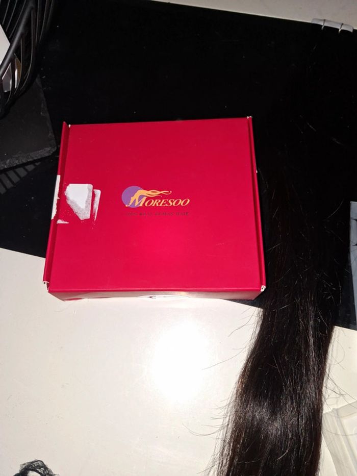 Extensions de cheveux noir Adhésif 60cm - photo numéro 3