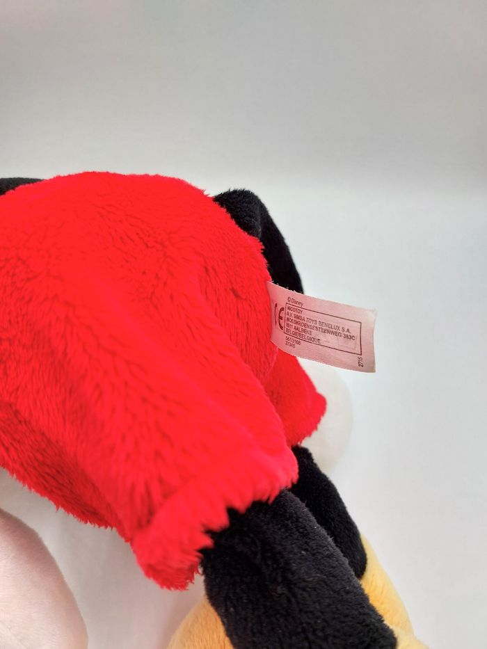 Grande peluche souris Mickey 50 cm Disney Nicotoy rouge noir jaune doudou - photo numéro 5