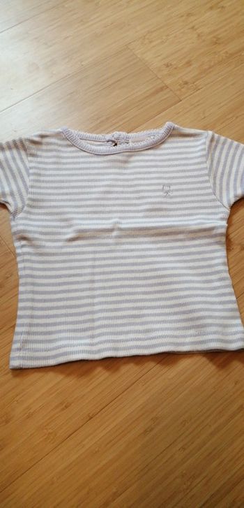 T shirt blanc violet