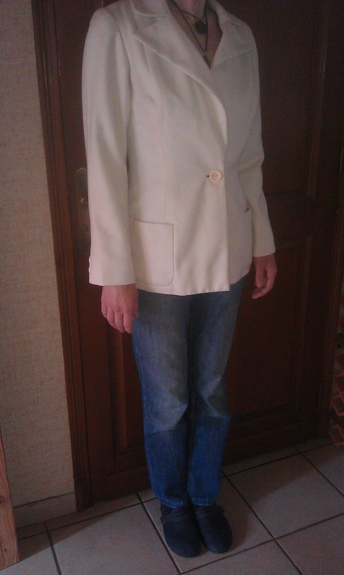 Veste/blazer  femme lainage écru 40 - photo numéro 2