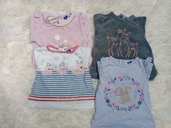 2 Pyjamas et 2 tee-shirt manches longues