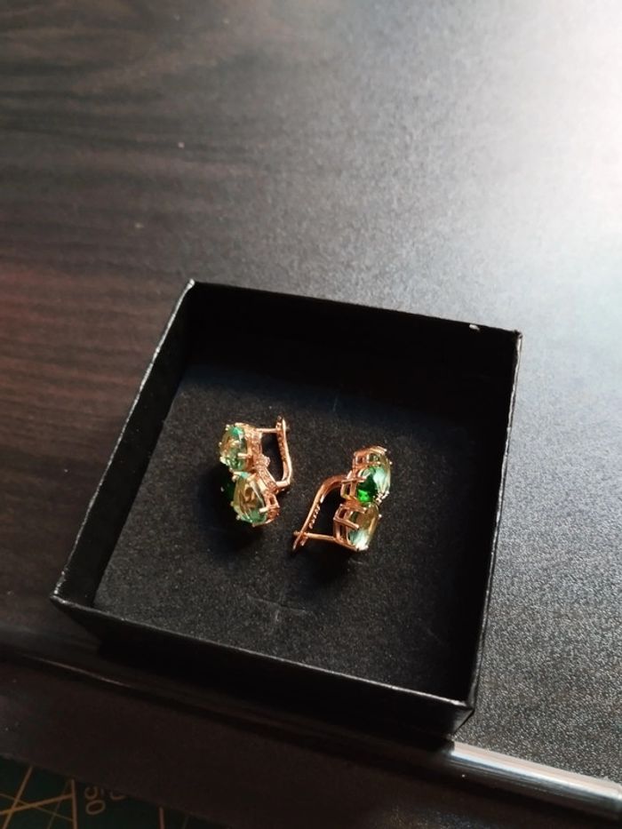 Boucles d'oreilles vintage avec coffret cadeau - photo numéro 6