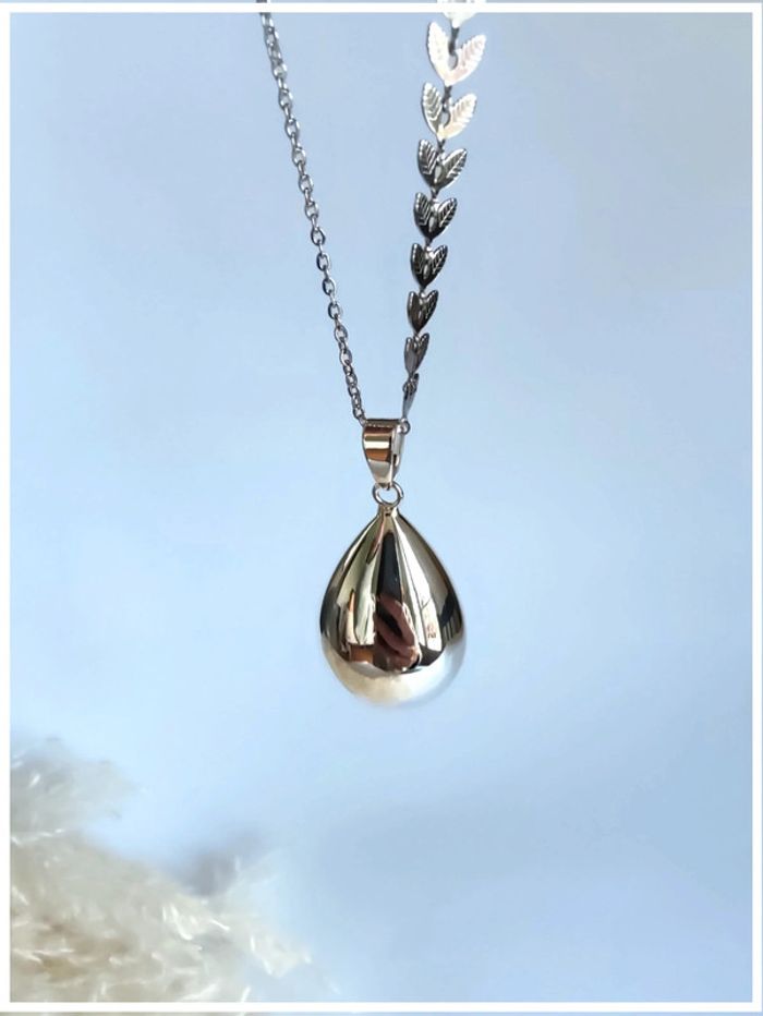 Bola de grossesse goutte couleur argent feuilles - photo numéro 2