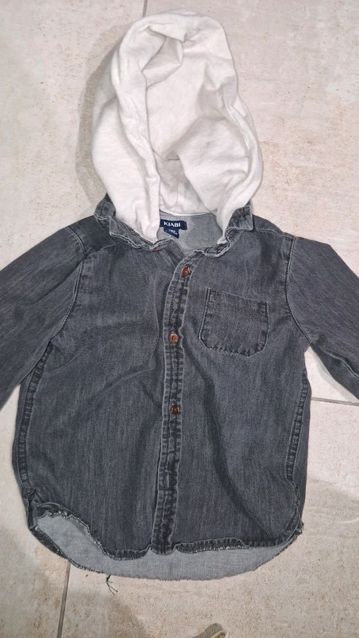 Chemise jean capuche