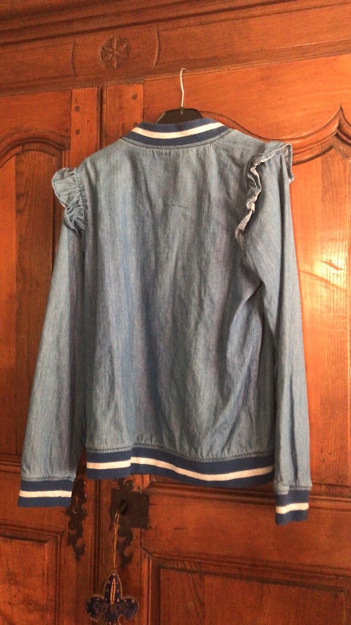 Tex veste en jean avec volants et décoration argenté taille 11 ans - photo numéro 7