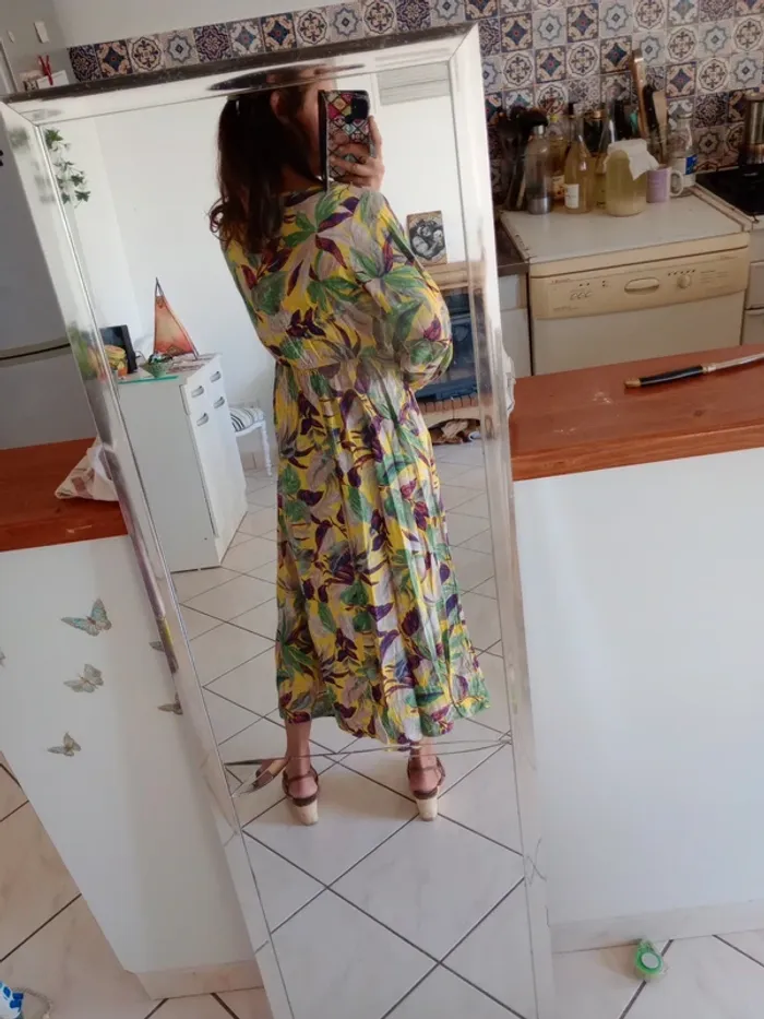Robe longue L imprimé floral c83 - photo numéro 8