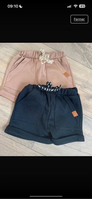 2 shorts 0-3 mois