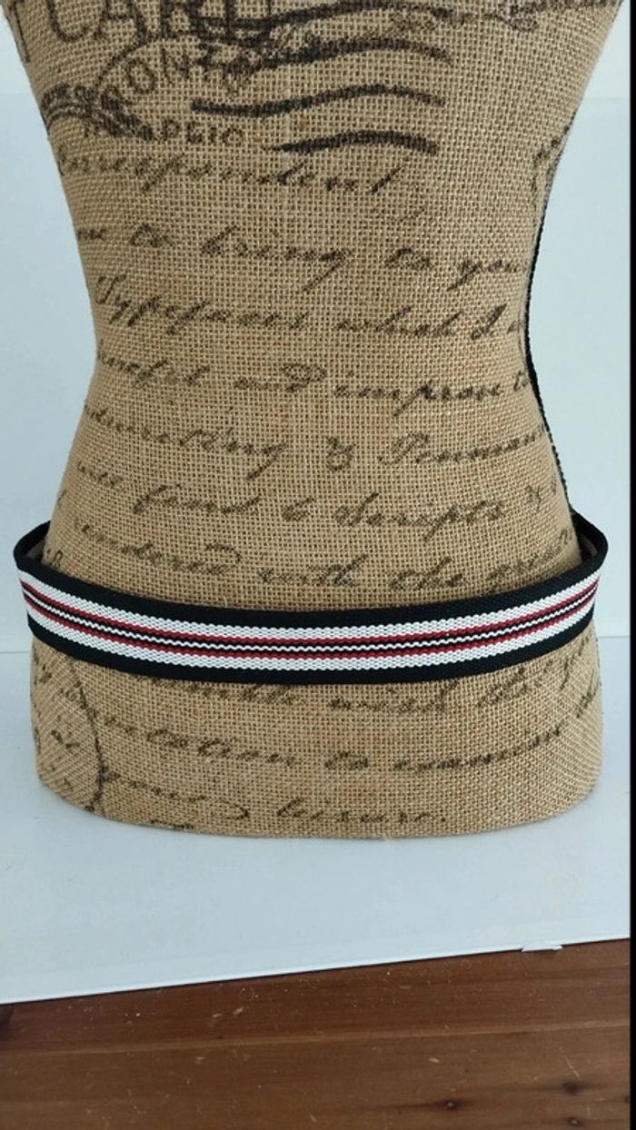 Ceinture rayée noir rouge et blanc - photo numéro 7