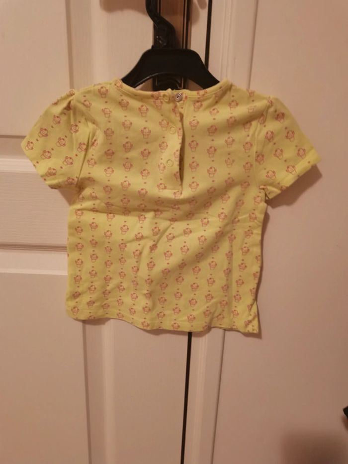 T-shirt manches courtes jaune motif cactus - photo numéro 2