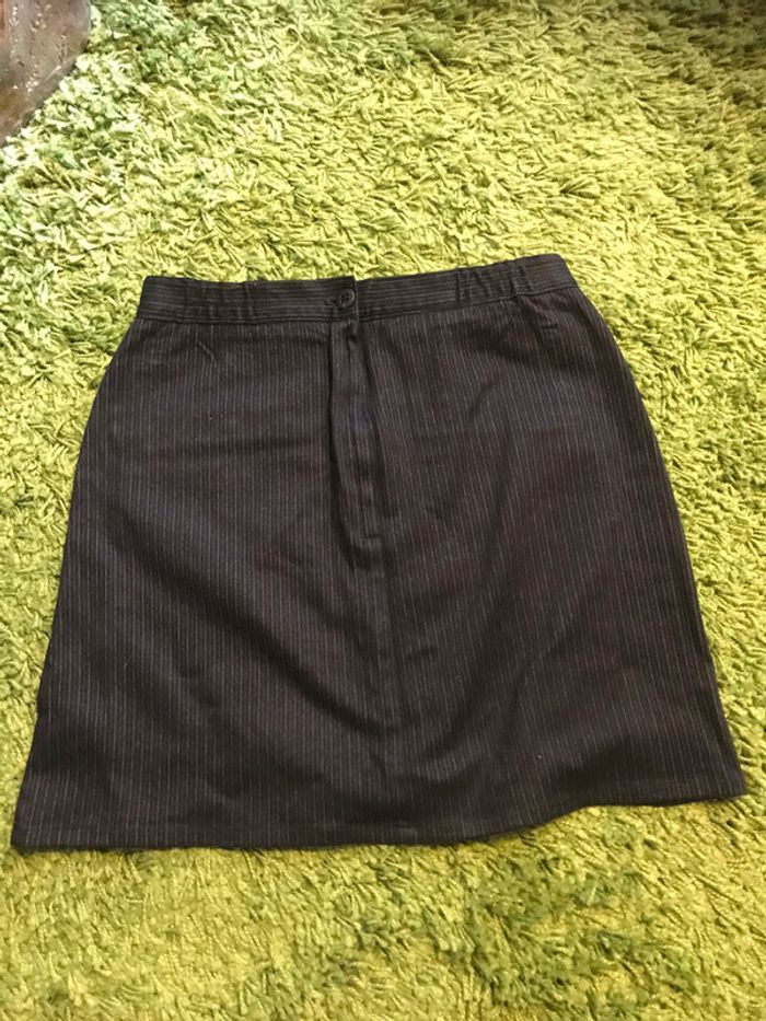 Jupe noire rayures grises 12 ans chattawak