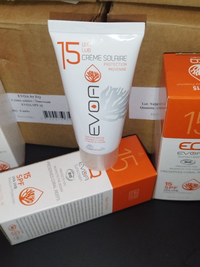 crème solaire  Bio SPF 15 50ml EQ EVOA soins bio