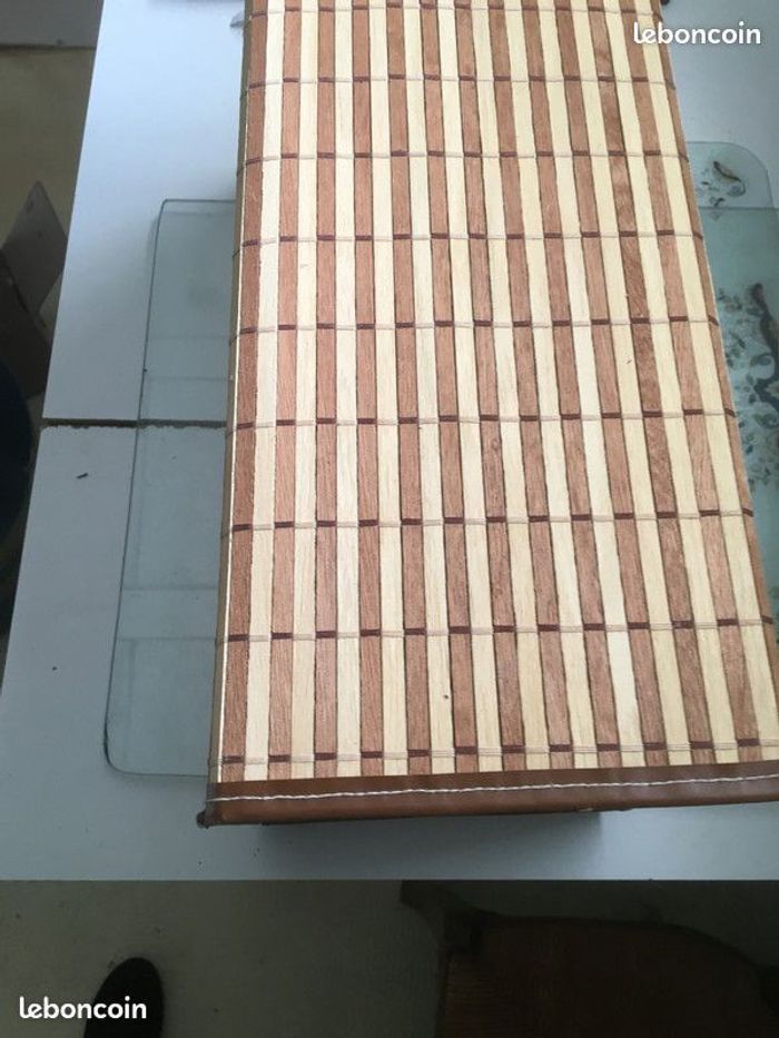 Panière carrée rotin tressé - vintage - photo numéro 2