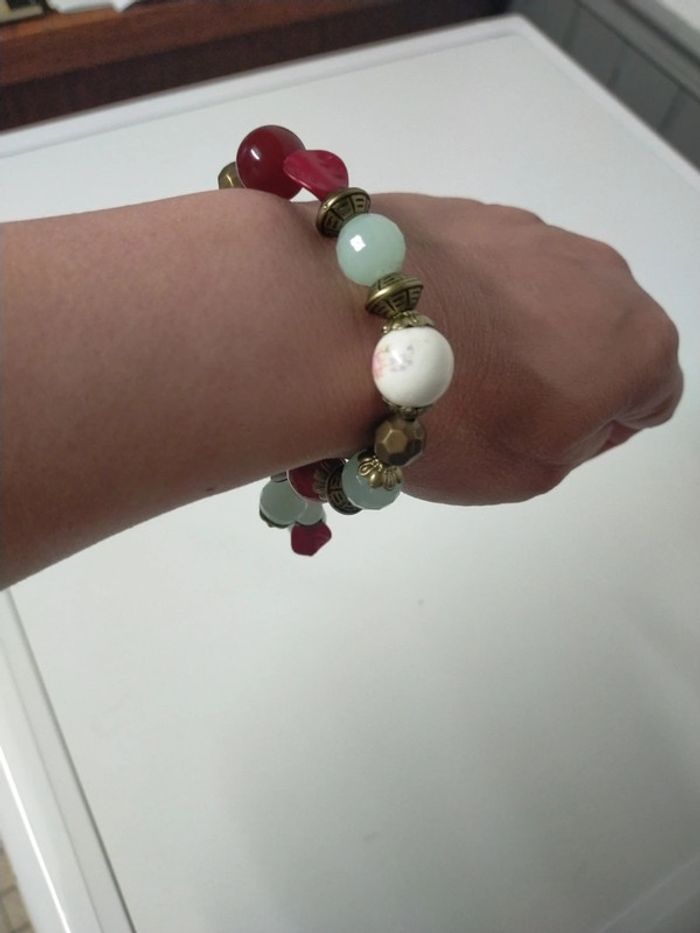 Bracelet fantaisie élastique en perles - photo numéro 6