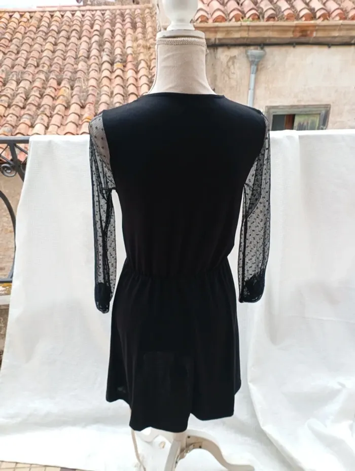 Robe noire Camille de Paris manches à pois taille 36 - photo numéro 2
