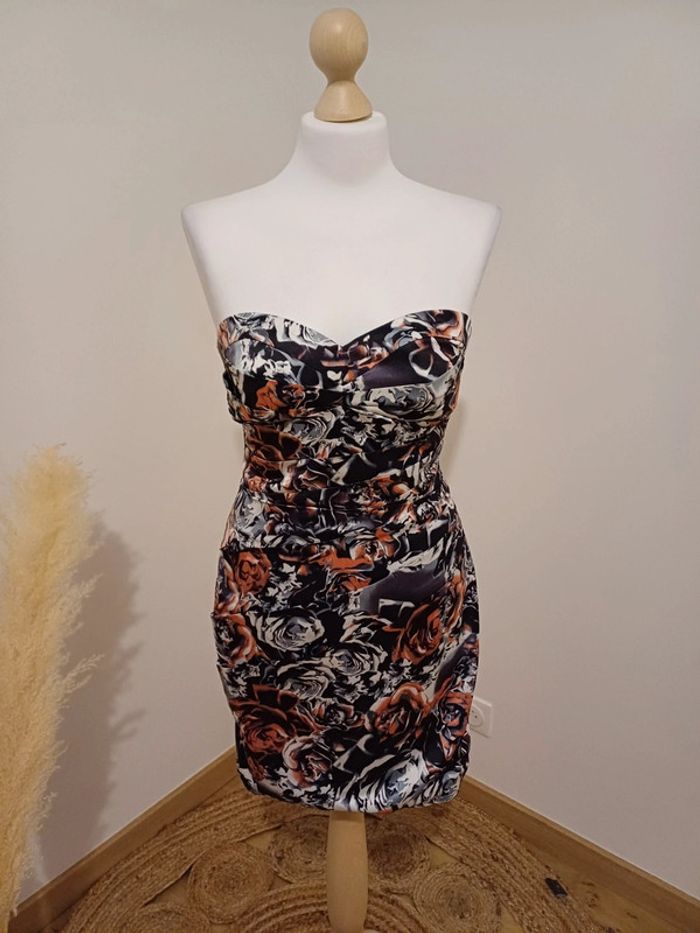 Robe courte bustier à motifs Lipsy taille S 36 - photo numéro 2