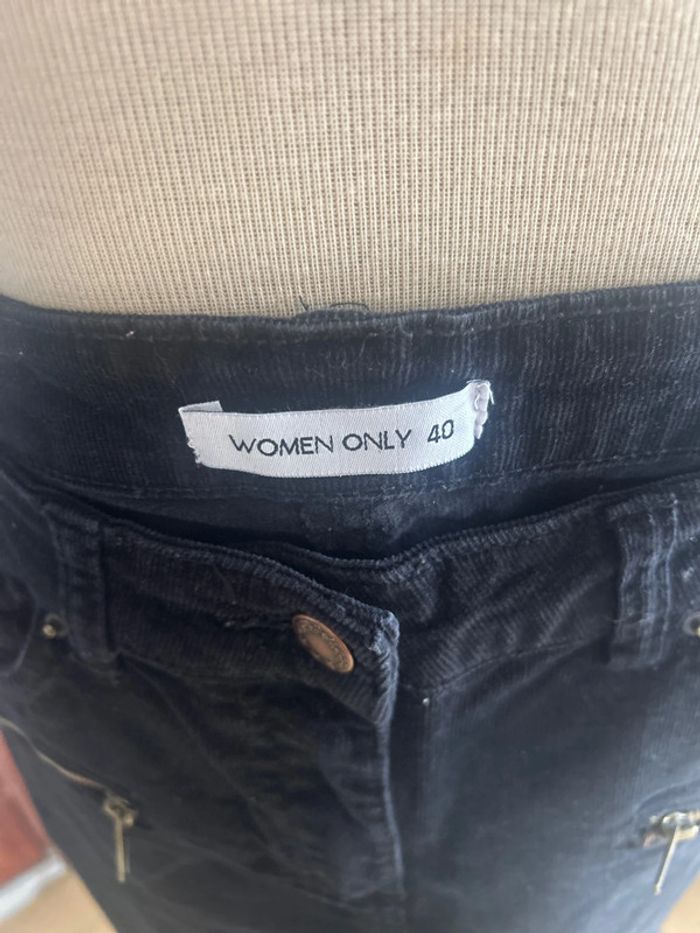 Pantalon noir côtelé femme Only - photo numéro 2