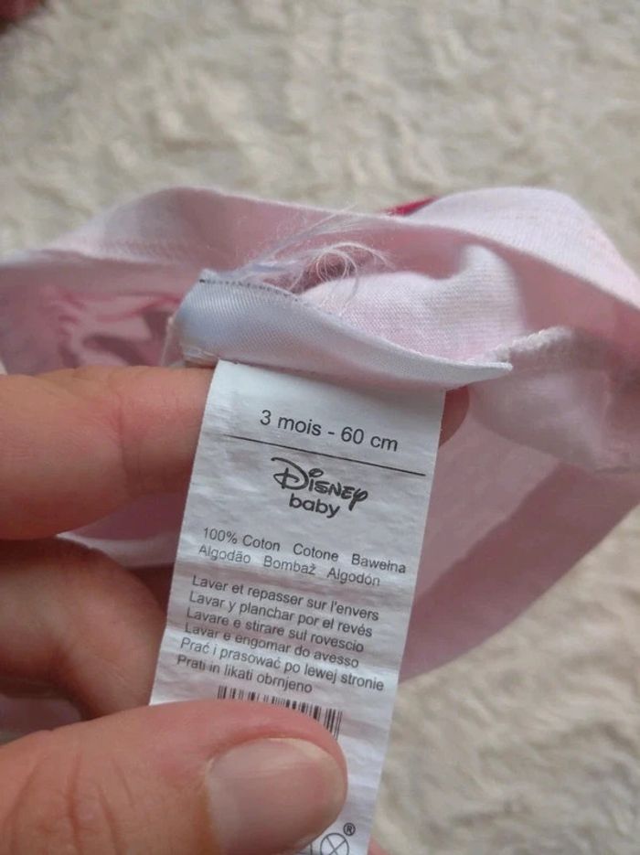 Tee shirt chemise manches longues Fille 3 mois So sweet Minnie Disney 100% coton - photo numéro 7