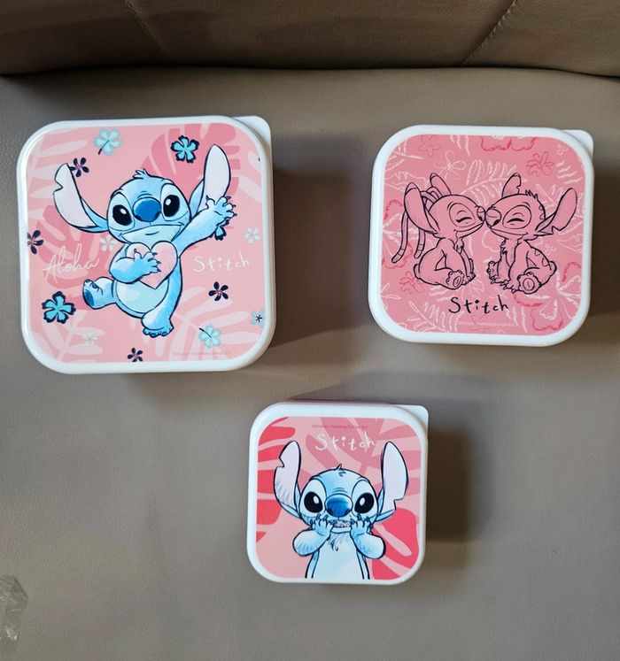 Lot de 3 boîtes stitch