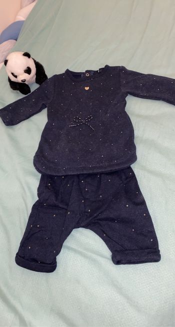 Ensemble 2 pièces bébé fille 1 mois